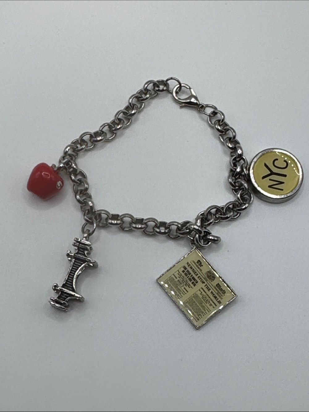 New York City Themed Silver-tone Charm bracelet